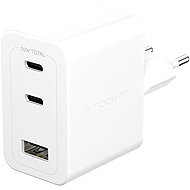 PanzerGlass Empower Turbo GaN 70 W charger 2x USB-C + 1x USB-A, white - Wall Charger