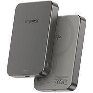 PanzerGlass Empower wireless Qi2 powerbank 10000 mAh, MagSafe, grey, hlic body - Power Bank