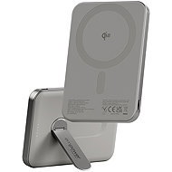 PanzerGlass Empower Wireless Qi2 Powerbank 5000 mAh, MagSafe, with 360° swivel stand, grey - Power Bank