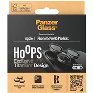 PanzerGlass HoOps Apple iPhone 15 Pro/15 Pro Max–- krúžky na šošovky fotoaparátu – čierny titan - Ochranné sklo na objektív