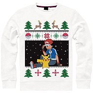 Pokemon Pullover Christmas Ash &amp; Pikachu vel. M - Sveter