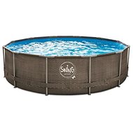 POLYGROUP Swing frame pool 4,27 × 1,07 m, rattan motif - Pool