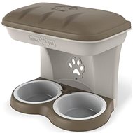 Bama Dog bowls for hanging on the wall maxi, brown-grey - Dog Bowl
