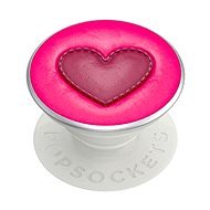 PopSockets PopGrip Gen.2, Stitched Love Heart, műbőr, 3D szív - Telefontartó