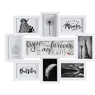 Fotorámeček na 9 fotografií, 10x15 cm, bílý - Fotorámeček