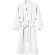 Vizzy cotton waffle-weave bathrobe, size S, white - Bathrobe