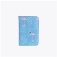Blue passport cover with flamingo - Document Holder