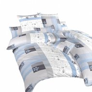 Dadka satin Fleur grey-blue 140 × 200, 70 × 90 cm - Bed Linen