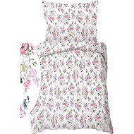 4sleep Crepe linen 140 × 200 + 70 × 90 cm - Apple blossoms on white - Bed Linen