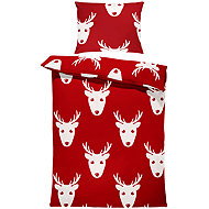 IMPAR Bed linen Reindeer head, 140 × 200 cm + 90 ×70 cm - Bed Linen