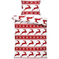 IMPAR Bedding Reindeer and snowflakes, 140 × 200 cm + 90 ×70 cm - Bed Linen
