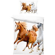IMPAR Bed linen Horse family, 140 × 200 cm + 90 ×70 cm - Bed Linen