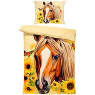 IMPAR Bed linen Horse and sunflower, 140 × 200 cm + 90 ×70 cm - Bed Linen