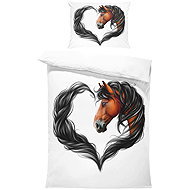 IMPAR Bed linen Horse heart brown, 140 × 200 cm + 90 ×70 cm - Bed Linen