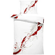 IMPAR Bed linen Red and white abstraction, 140 × 200 cm + 90 ×70 cm - Bed Linen