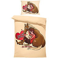 IMPAR Bedding Life makes sense with a horse, 140 × 200 cm + 90 ×70 cm - Bed Linen
