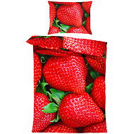 IMPAR Linen Strawberries, 140 × 200 cm + 90 ×70 cm - Bed Linen