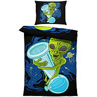 IMPAR Bed linen Bongo Alien, 140 × 200 cm + 90 ×70 cm - Bed Linen