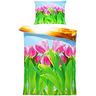 IMPAR Bed linen Pink tulips, 140 × 200 cm + 90 ×70 cm - Bed Linen