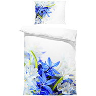 IMPAR Bedding Blue and white flowers, 140 × 200 cm + 90 ×70 cm - Bed Linen