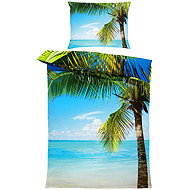 IMPAR Bed linen Beach with palm tree, 140 × 200 cm + 90 ×70 cm - Bed Linen