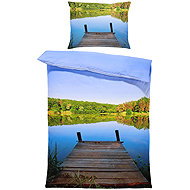 IMPAR Bed linen Forest with lake, 140 × 200 cm + 90 ×70 cm - Bed Linen