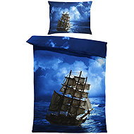 IMPAR Bed linen Ship in the night, 140 × 200 cm + 90 ×70 cm - Bed Linen
