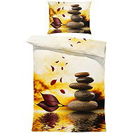 IMPAR Bed linen Stones with red leaves, 140 × 200 cm + 90 ×70 cm - Bed Linen