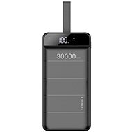Dudao K8s+ 30000mAh, 3 × USB + LED lampa, černý - Powerbanka