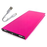 MG Slim 20000mAh, 2 × USB, růžová - Powerbanka