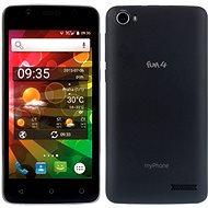 MyPhone FUN black 4 Dual SIM + 3 guards - Mobile Phone