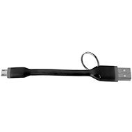 CELLY kulcstartóra akasztható USB / microUSB - fekete - Adatkábel