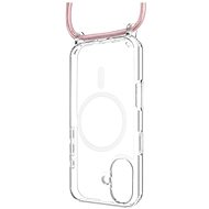 FIXED MagPure Neck with pink lanyard for Apple iPhone 16 - Phone Cover