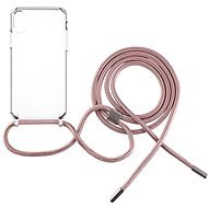 FIXED Pure Neck AntiUV Apple iPhone XR rózsaszín nyakpántos tok - Telefon tok