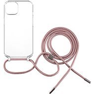 FIXED Pure Neck AntiUV with pink lanyard for Apple iPhone 13 - Phone Cover