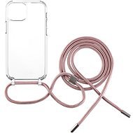 FIXED Pure Neck AntiUV with pink lanyard for Apple iPhone 13 mini - Phone Cover