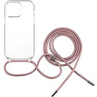 FIXED Pure Neck AntiUV mit rosa Lanyard für Apple iPhone 14 Pro - Handyhülle