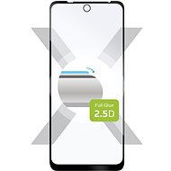 FIXED FullGlue-Cover for Motorola Moto E30 Black - Glass Screen Protector
