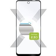 FIXED Full-Glue cover na Motorola Moto E22s čierne - Ochranné sklo