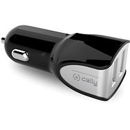 CELLY TURBO 2 x USB, Fekete - Autós töltő