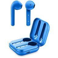 Cellularline Java with Rechargeable Case, Blue - Wireless Headphones