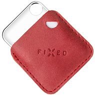 FIXED Case for Tag z pravé hovězí kůže s Tagem podpora Find My červené - Bluetooth Chip Tracker