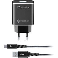 Cellularline Qualcomm® Quick Charge™ 3.0 18 W čierny - Nabíjacia súprava