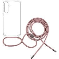 FIXED Pure Neck s růžovou šňůrkou na krk pro Samsung Galaxy A35 5G - Phone Cover