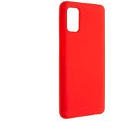 FIXED Flow Liquid Silicon case pre Samsung Galaxy A41 červený - Kryt na mobil