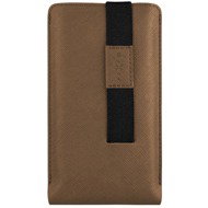 FIXED Lucca with closing strap for phones up to 6.6" coffee - Phone Case