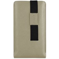 FIXED Lucca with closing strap for phones up to 6.6" cream - Phone Case