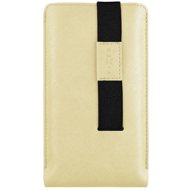 FIXED Lucca with closing strap for phones up to 6.9" light yellow - Phone Case