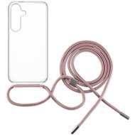 FIXED Pure Neck with pink lanyard for Samsung Galaxy S25+ - Phone Cover