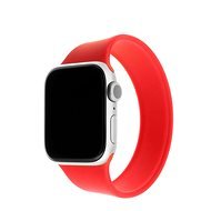 FIXED Elastic Silicone Strap Apple Watch 42/44mm okosórához, L-es méret, piros - Szíj